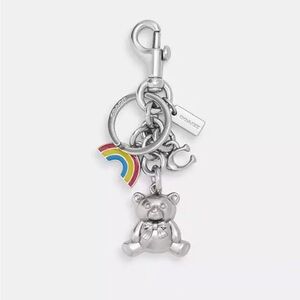 Coach Rainbow Bear Cluster Bag Charm (Silver) - NWOT (CM836)